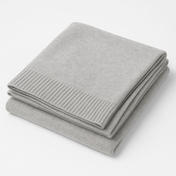 Halogen 100% Cashmere Travel Wrap Shawl Scarf – Gray – One Size – 74” Long - Picture 12 of 14